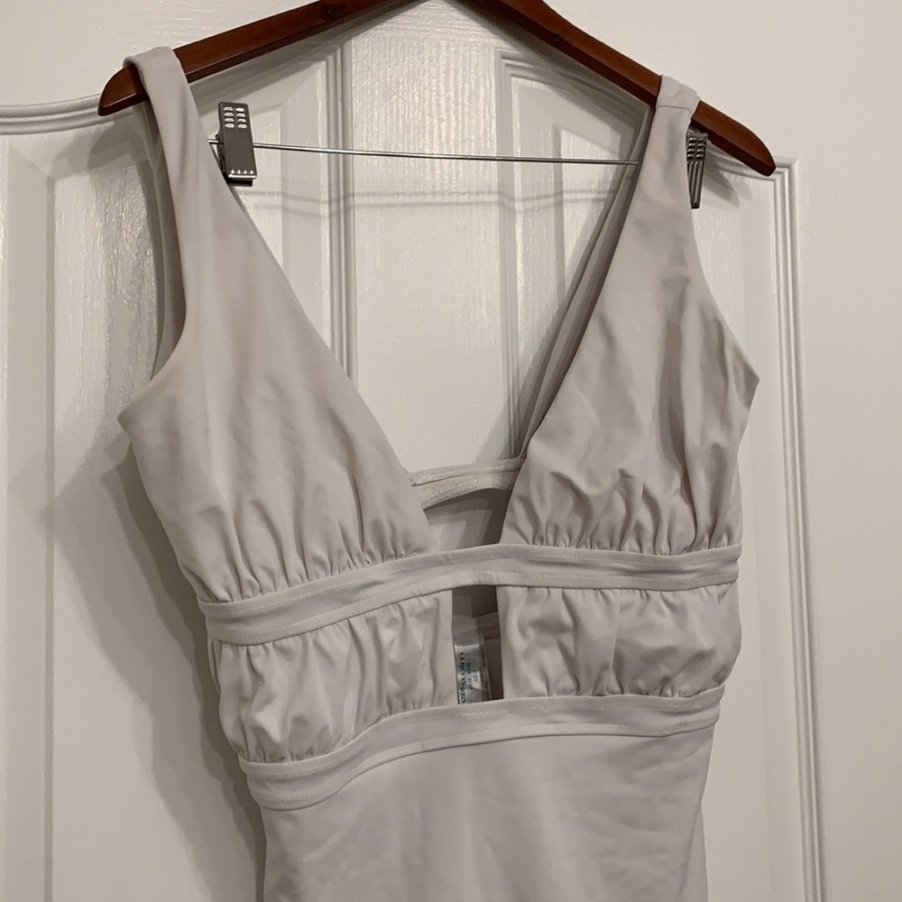 ASOS White Grecian Bathing Suit - Picture 2 of 9